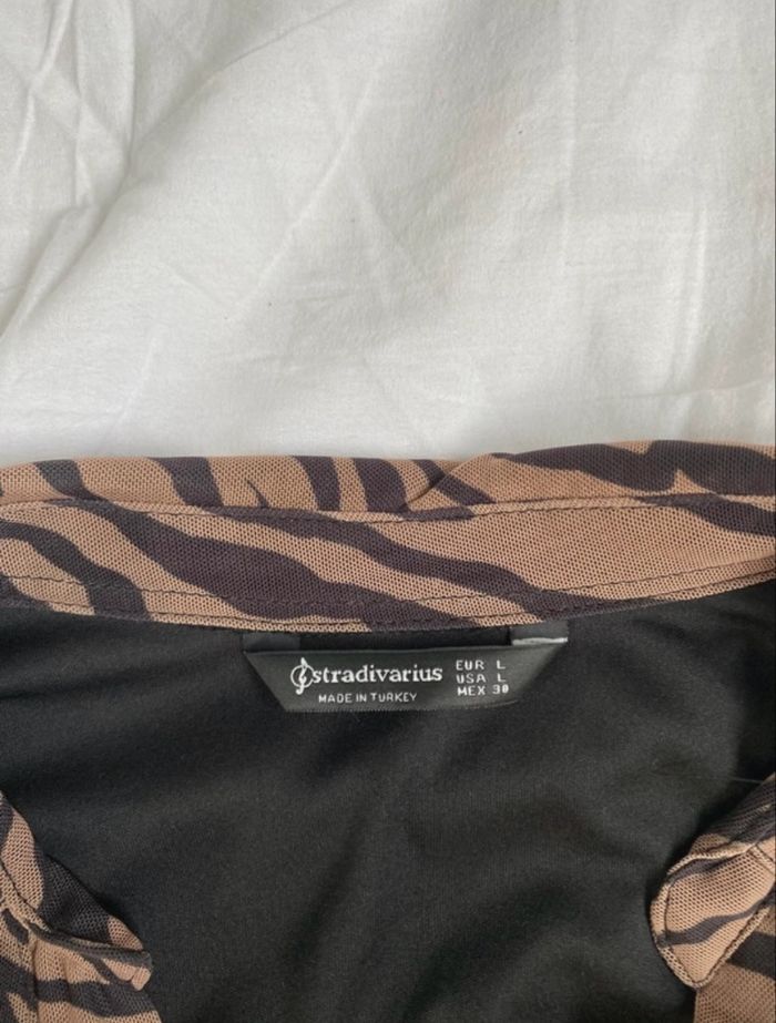 Robe en voile effet zèbre - photo numéro 2