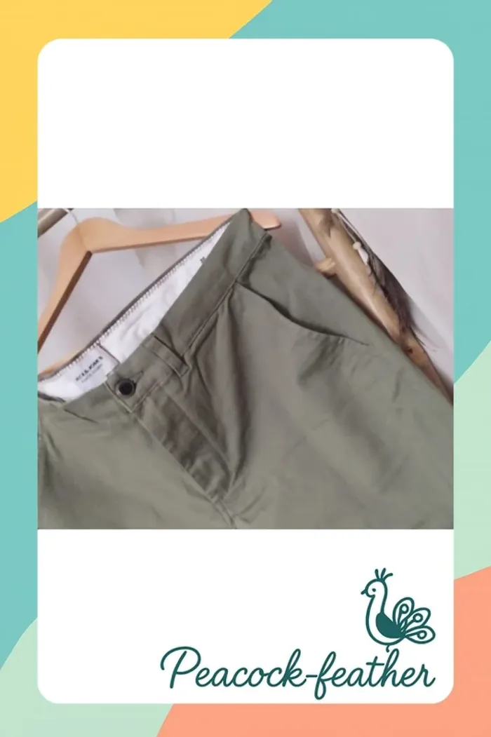 Pantalon kaki Jack et Jones neuf étiqueté 36 32 - photo numéro 5
