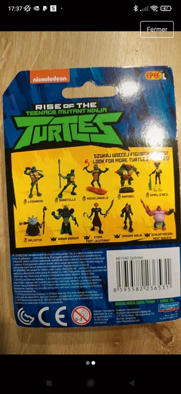 Mini figurine teenage mutant ninja turtles splinter - photo numéro 2