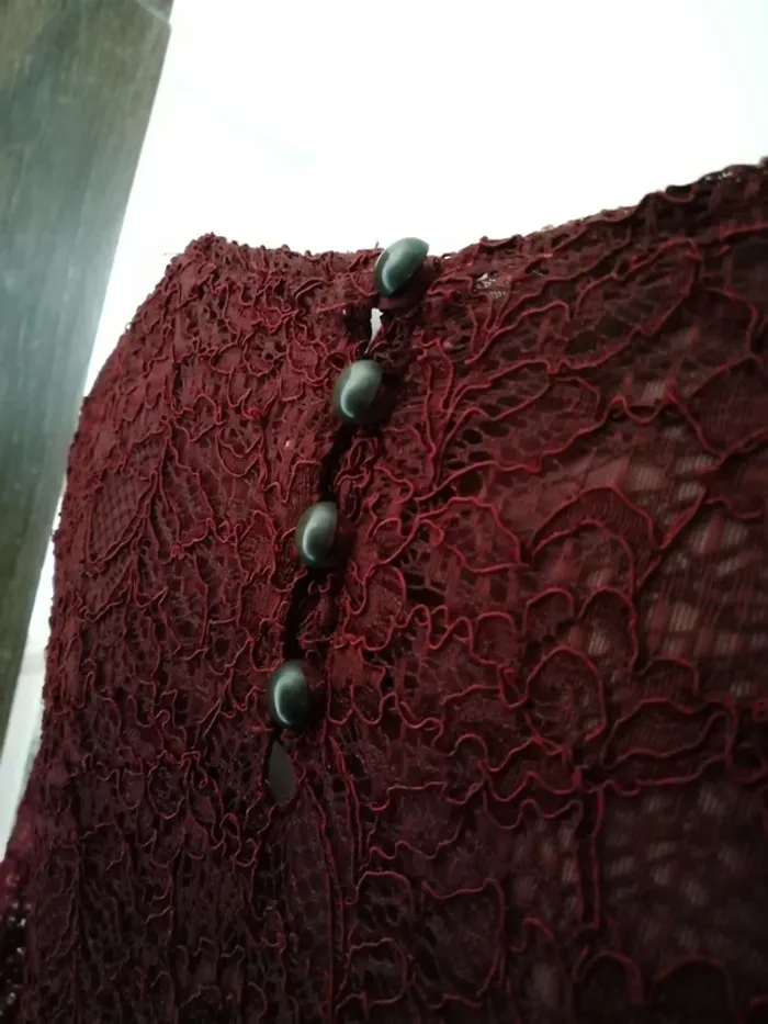 Robe dress dentelle lace bordeau wine sexy pin up - photo numéro 4