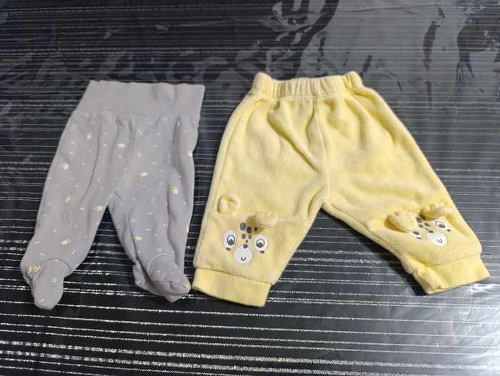 Lot de 2 pantalons bébé 1 mois