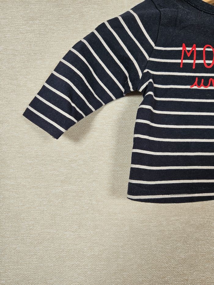 T-shirt manche longue a rayures tape à l'œil 3 mois 59 cm - photo numéro 4