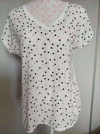 Haut femme Camaïeu imprimé pois