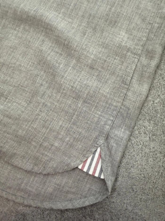 Chemise Tommy Hilfiger homme unie grise coton et cachemire taille XL - photo numéro 8