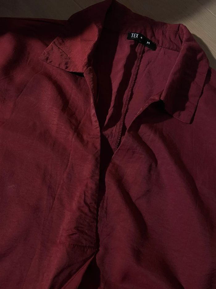 Robe chemise large bordeaux - Tex - M - photo numéro 3