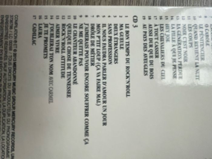 Cd de Johnny Hallyday - photo numéro 7