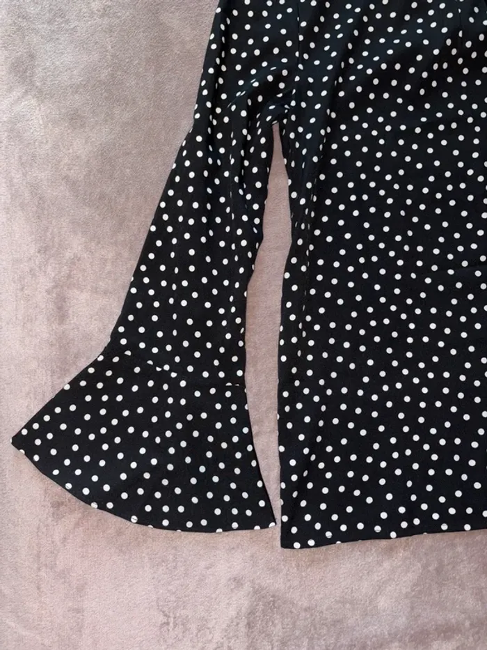 Blouse noir à pois blancs Sfera femme taille S en très bon état - photo numéro 5