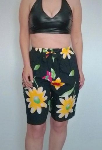 Short long fleuri vintage taille unique