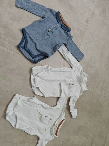 Lot de 3 bodies hiver bébé garçon 3 mois