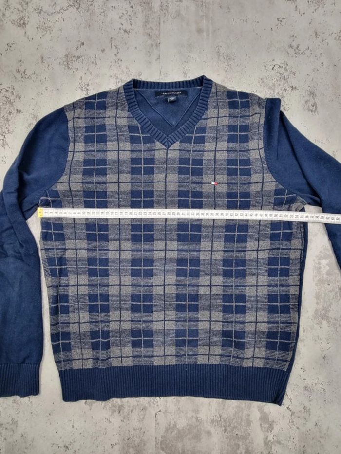 Pull col V Tommy Hilfiger bleu/gris, M Hommes - photo numéro 10