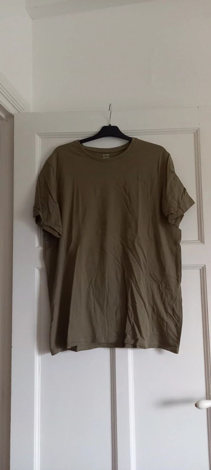 T-shirt basique regular uni kaki kiabi XL