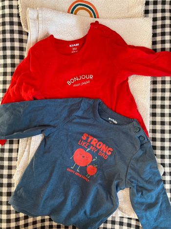 Lot x2 tee shirt manches longues