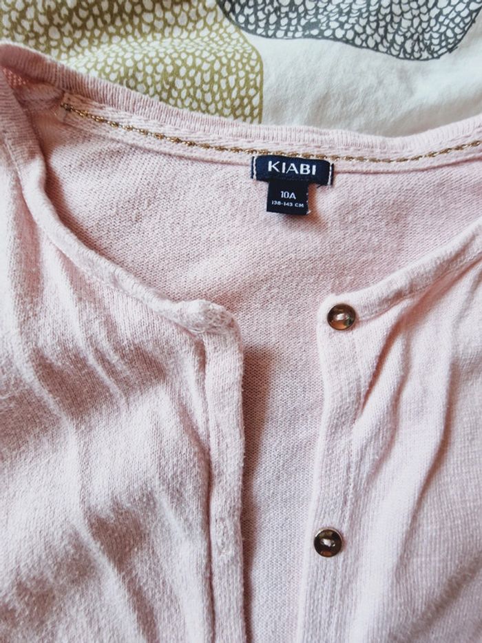 Gilet à bouton rose pale - photo numéro 2