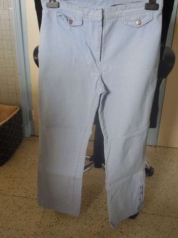 Pantalon bleu, style jean, taille 42, marque Camaïeu
