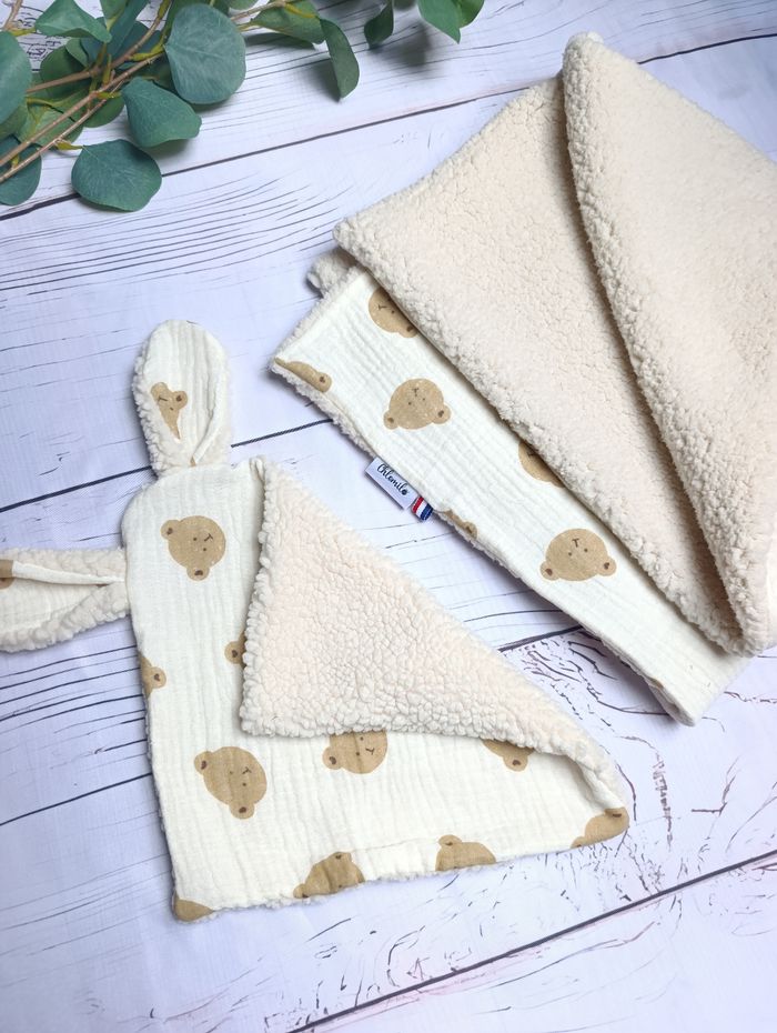 Couverture + doudou  bébé