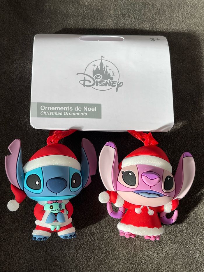 Disneyland paris set duo ornement stitch angel noel