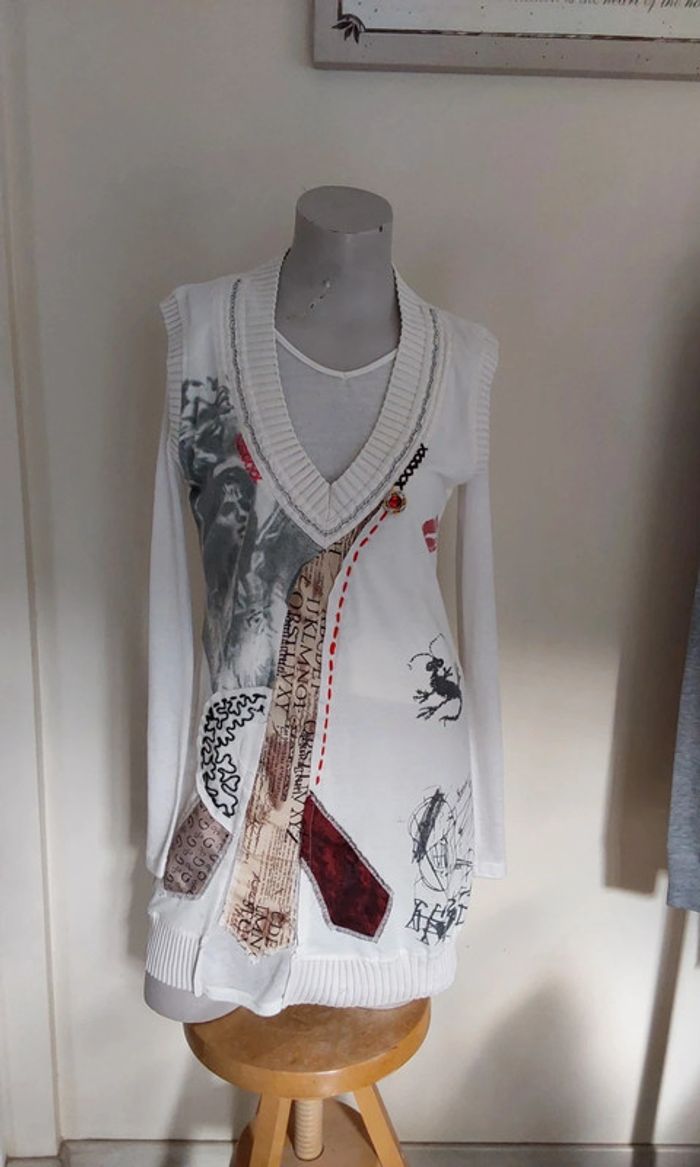 Ensemble débardeur et pull fin en voile Remake T Unique idéal du 36 au 40 - photo numéro 2