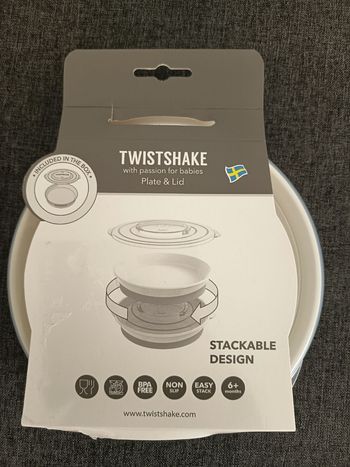 Assiette Twistshake + Couvercle - Neuf