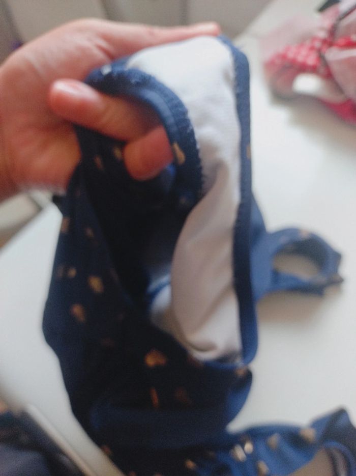 Maillot de bain bleu avec coeurs dorés Lili marelle - photo numéro 3