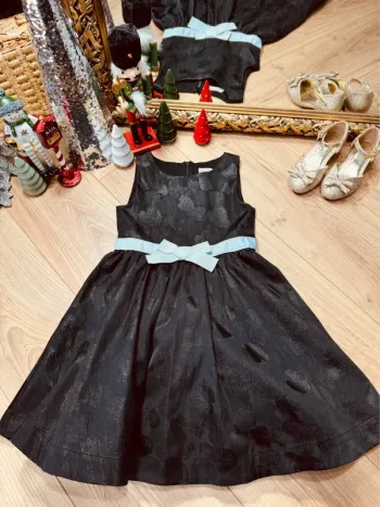 Taille 6 ans robe fête fille Orchestra noire * cœurs * 🎄