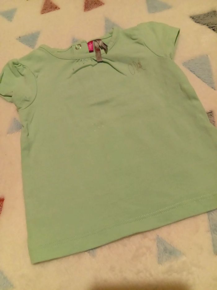 T-shirt bleu vert - photo numéro 2