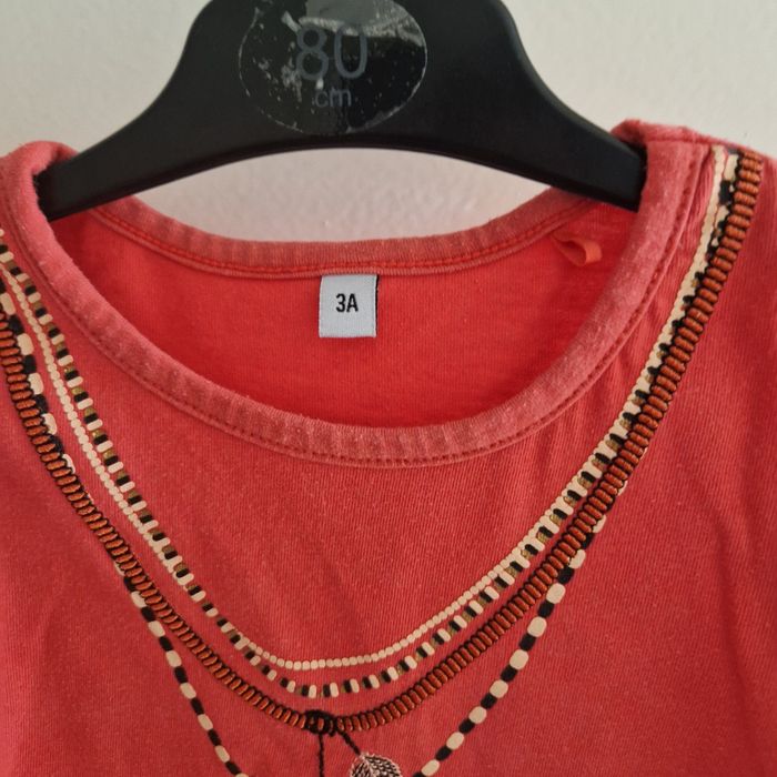 3 ans tee-shirt corail - photo numéro 2