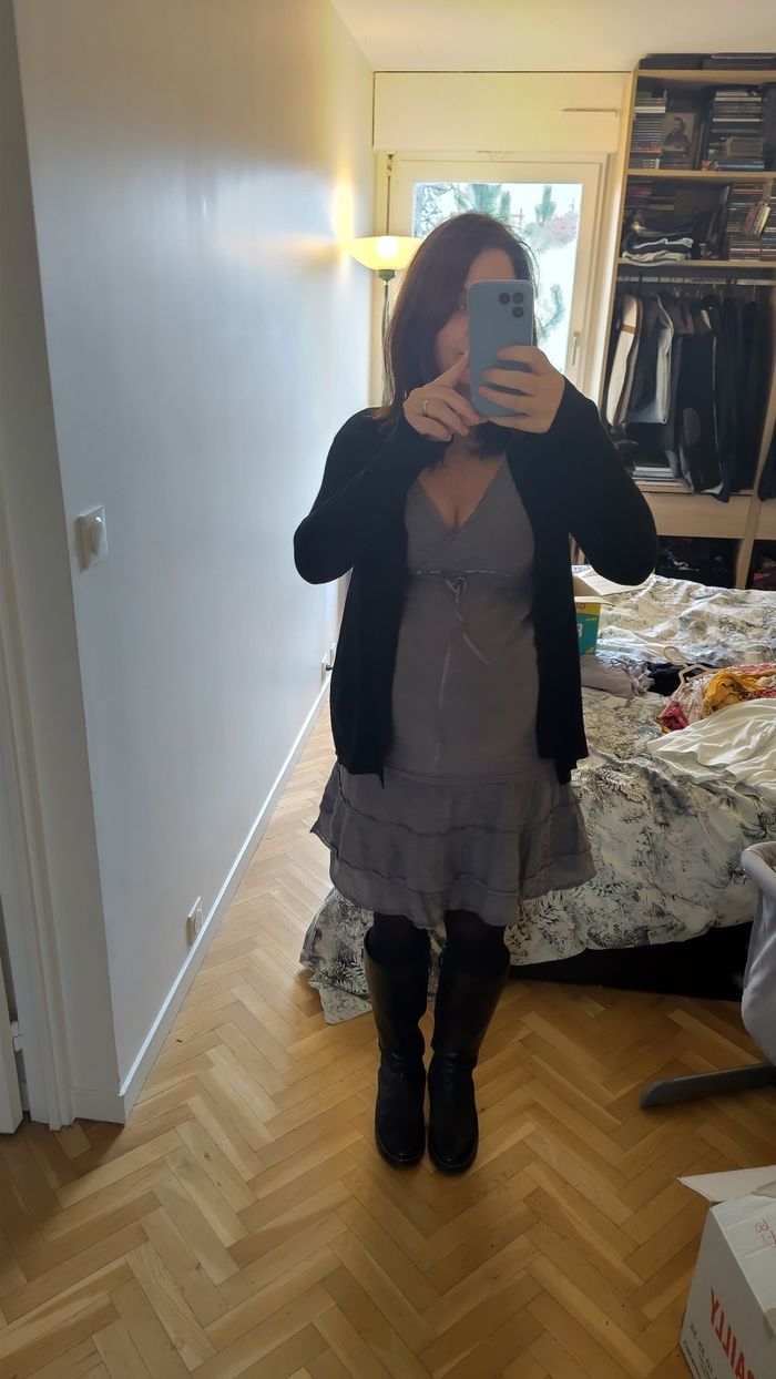 Robe maternité grise - photo numéro 3