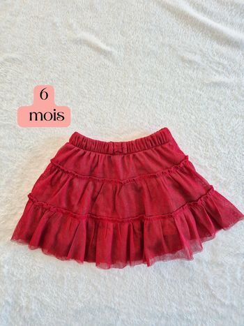 Jupe rouge a paillettes 6 mois tape a l'œil