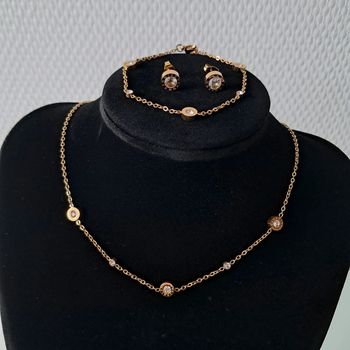 Parure bijoux minimaliste style romains vintage acier inoxydable