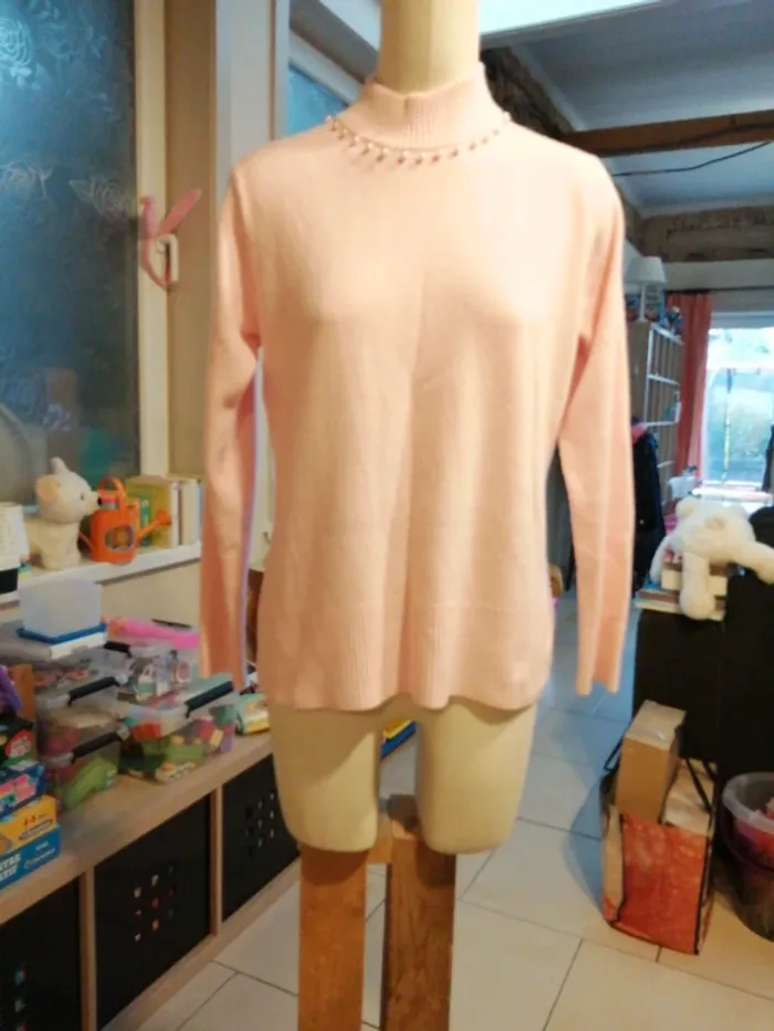 Pull col haut