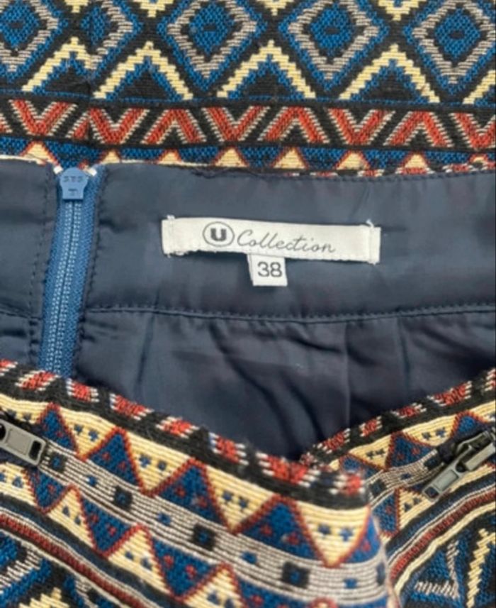 Jupe droite motifs multicolore T38 - photo numéro 4
