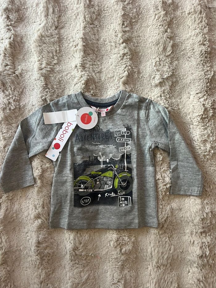 T-shirt longue manche garçon 12 mois en coton