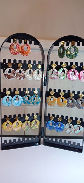 Boucles d'oreilles pâte polymère