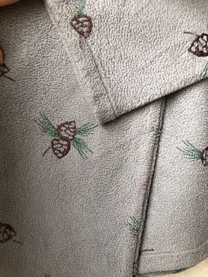 Gilet polaire brodé kaki woolrich S - photo numéro 9