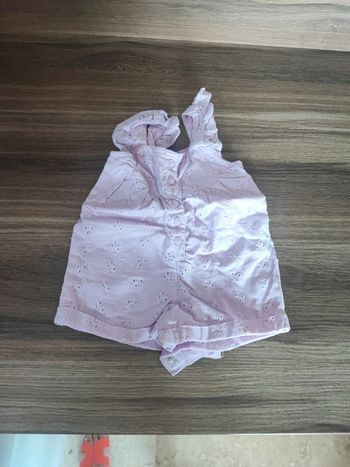 Combi short bébé fille