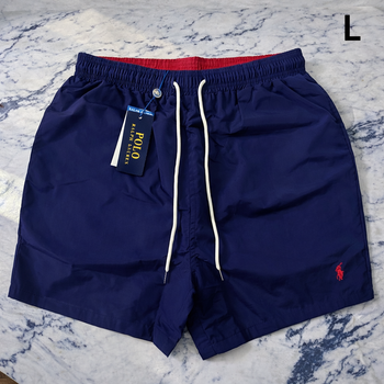 Short de plage Ralph Lauren - Taille L - Couleur bleu logo brodé rouge - Neuf