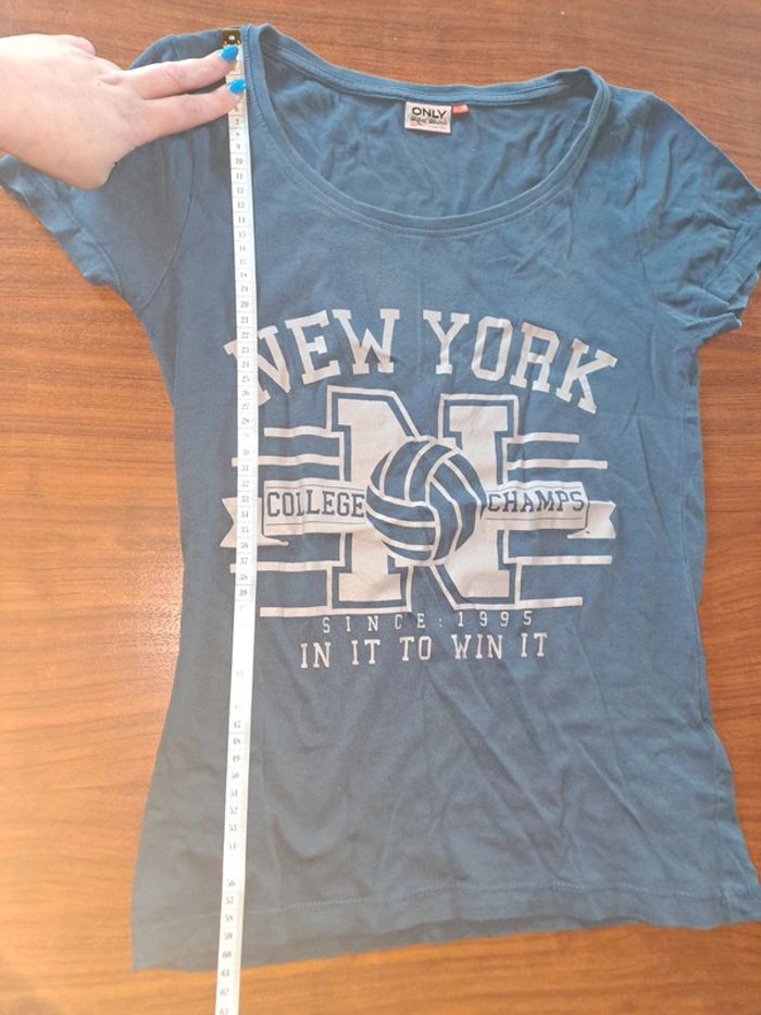 Jolie tee-shirt bleu Only - photo numéro 9