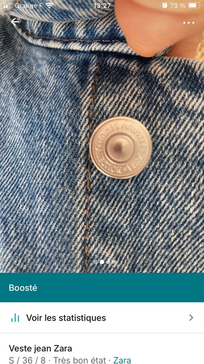Veste jean Zara - photo numéro 5