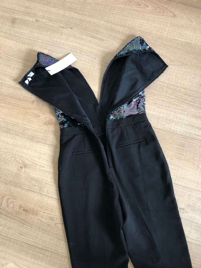 Combinaison noire neuve avec sequins Morgan taille 36 (valeur 95€) - photo numéro 8