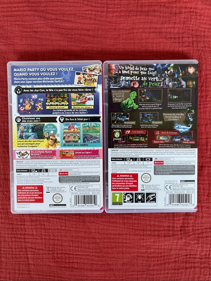 Lot jeux switch super Mario party luigi - photo numéro 2