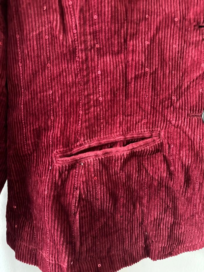 Veste en velours côtelé American Eagle bordeaux – Taille L – Très bon état - photo numéro 4