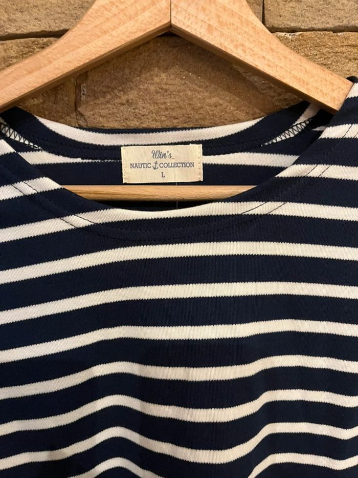 Marinière classique bleu et blanc taille L - photo numéro 2