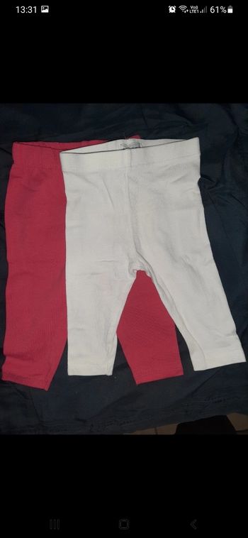 2 leggings bébé fille 3 mois (c3)