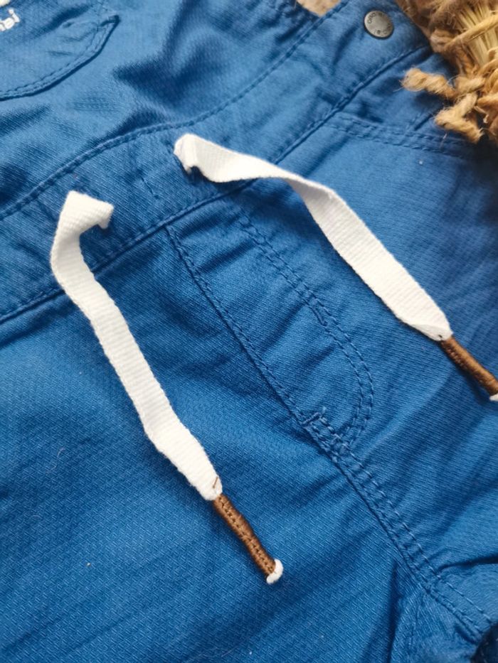 🌺Obaibi Très jolie salopette short 6 mois bebe garçon bleu blanc - photo numéro 5