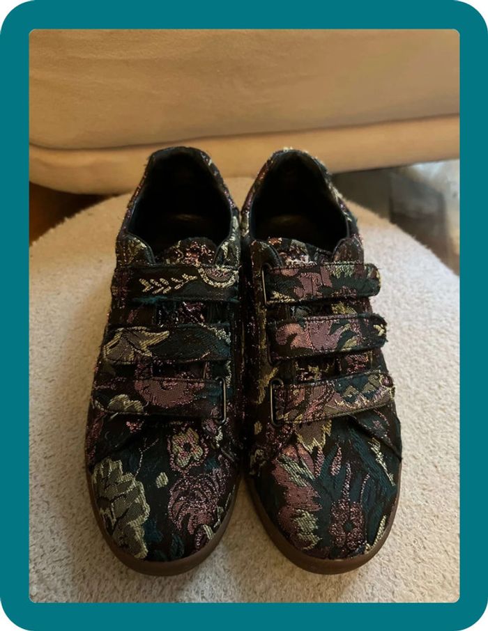 Sneakers jacquard et lurex taille 36 à scratch - Mellow Yellow