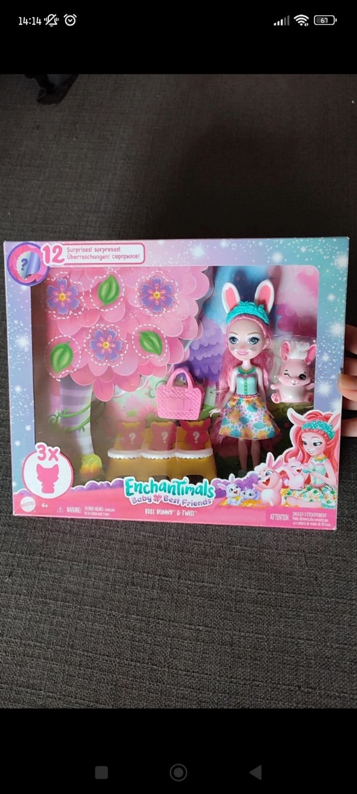 Coffret Enchantimals Baby best Friends Bree Bunny & Twist + livre  Mattel - photo numéro 2