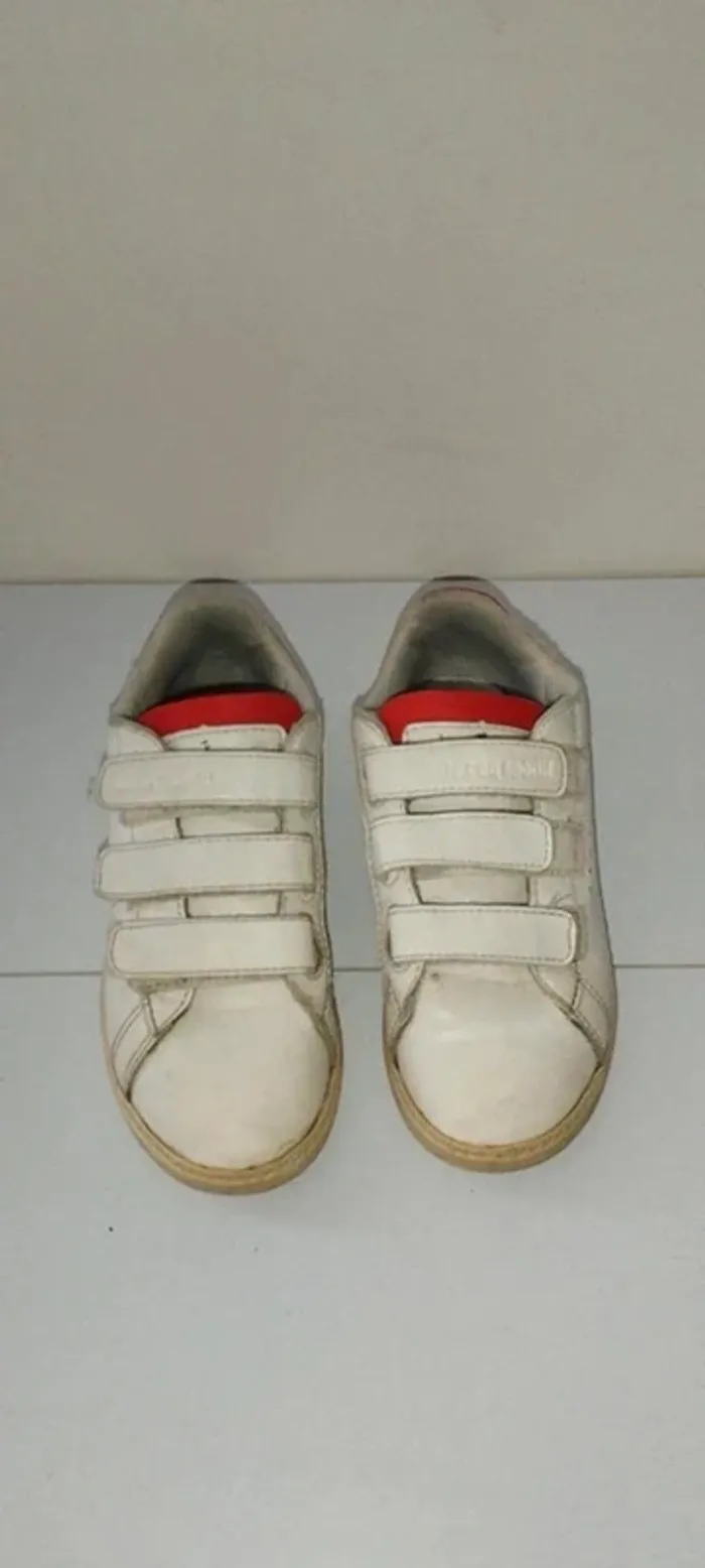 Baskets blanches Le Coq Sportif pointure 32 bon état - photo numéro 4