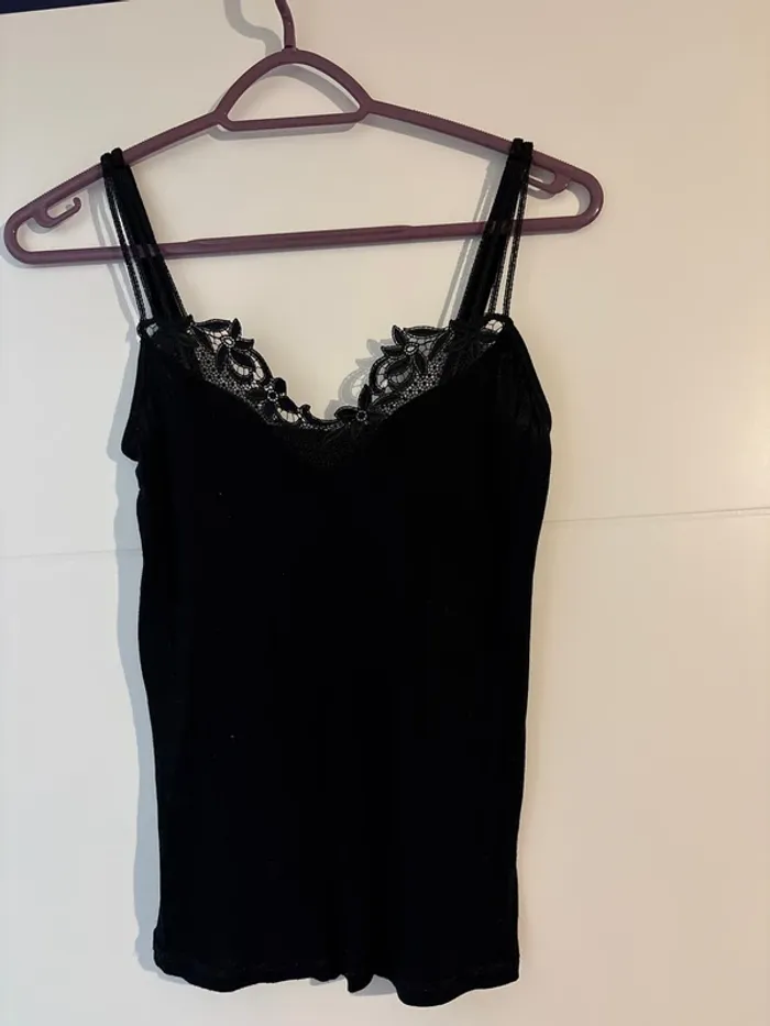 Débardeur noir femme