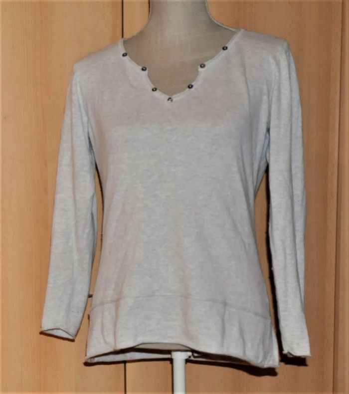 It Hippie pull maille gris clair t.S tb état - photo numéro 8