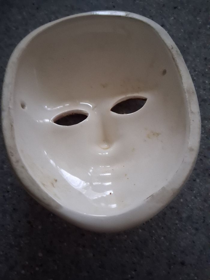 Masque vénitien porcelaine rose et blanc - photo numéro 2